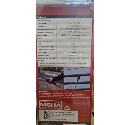 Dụng cụ kiểm tra điện áp  Amprobe TIC 300 PRO