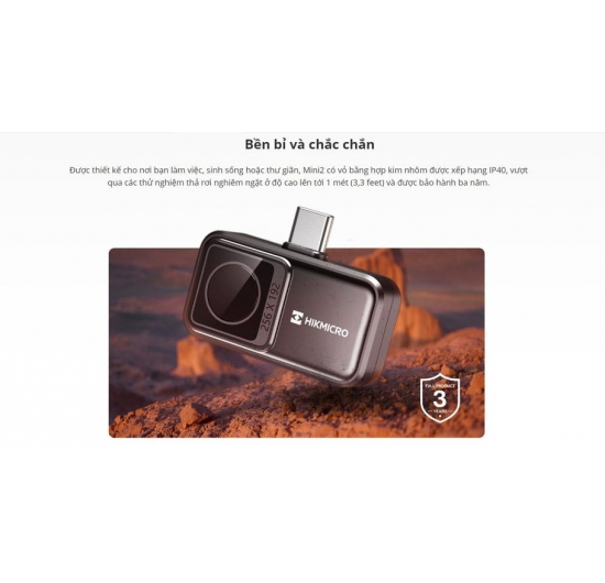 Hikmicro camera Mini2 tích hợp với điện thoại